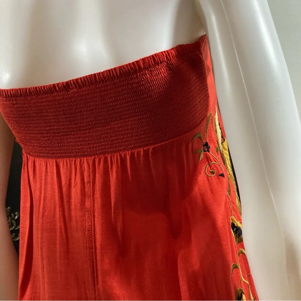 Free People Embroidered Strapless Evening Maxi Top - Picture 14 of 16